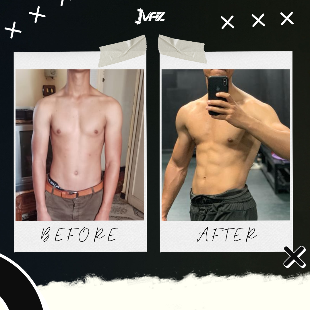 Client transformation: Skinny to Muscular
